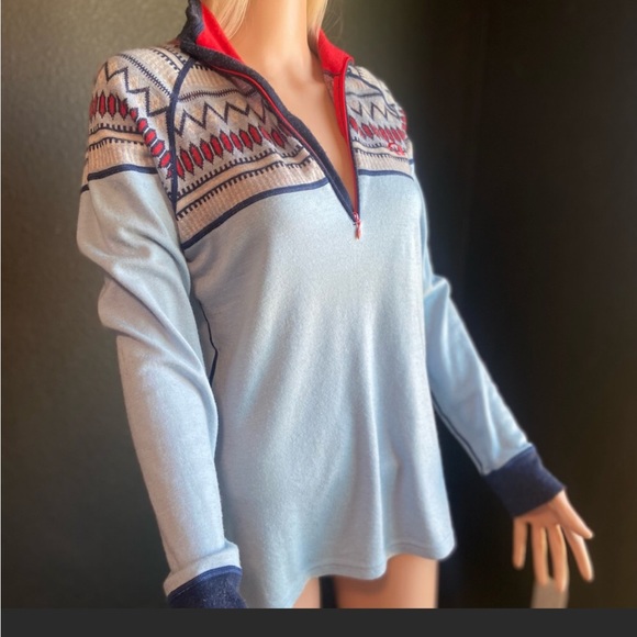 Kari Traa Wool snow ski base layer half zip XL - Picture 5 of 9